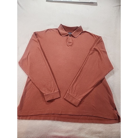 Callaway Other - Men's Callaway 1/4‎ Button Collar Pullo Er Golf Sport Polo Long Sleeve Xl Orange